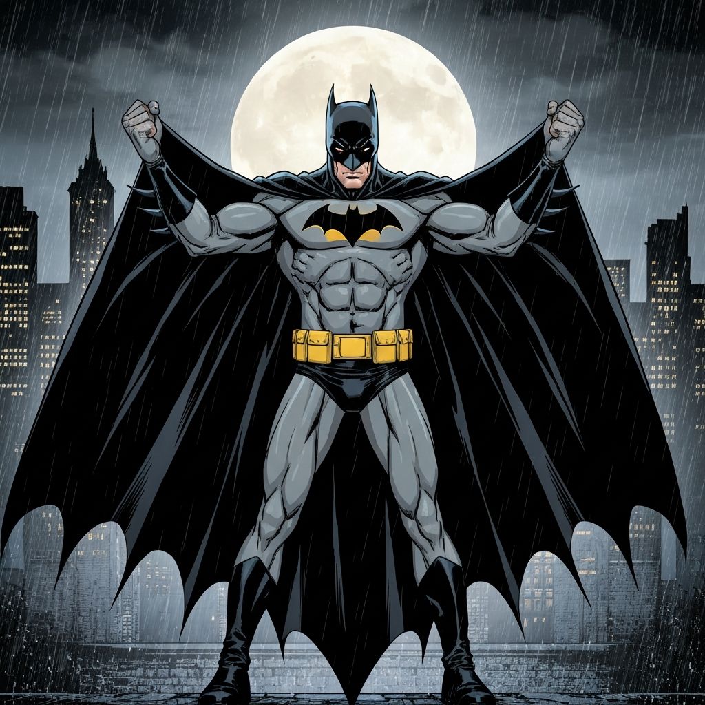 Batman em arte de quadrinho